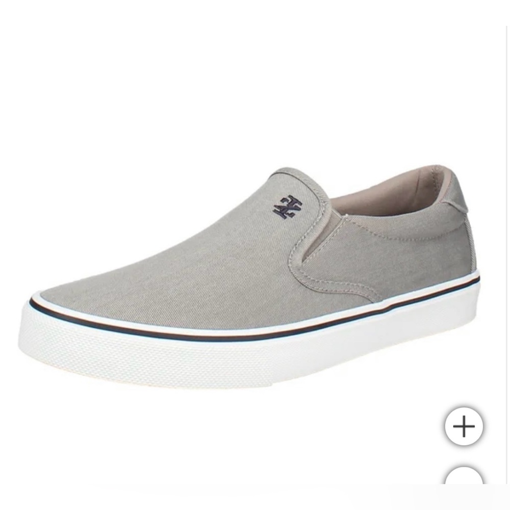 Izod Men's Sunapee Grey Canvas Slip On Shoes